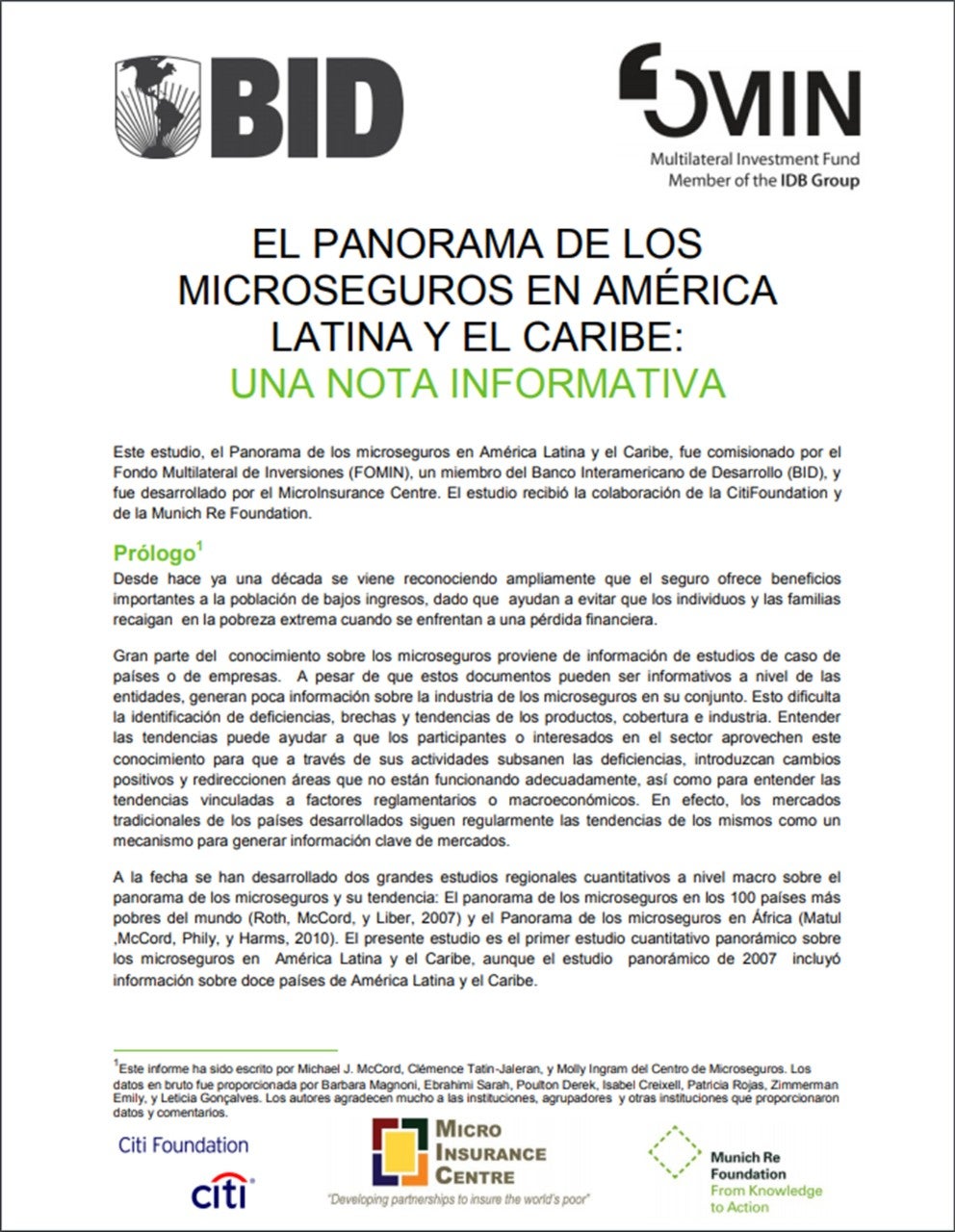 El panorama de los microseguros en América Latina y es Caribe
