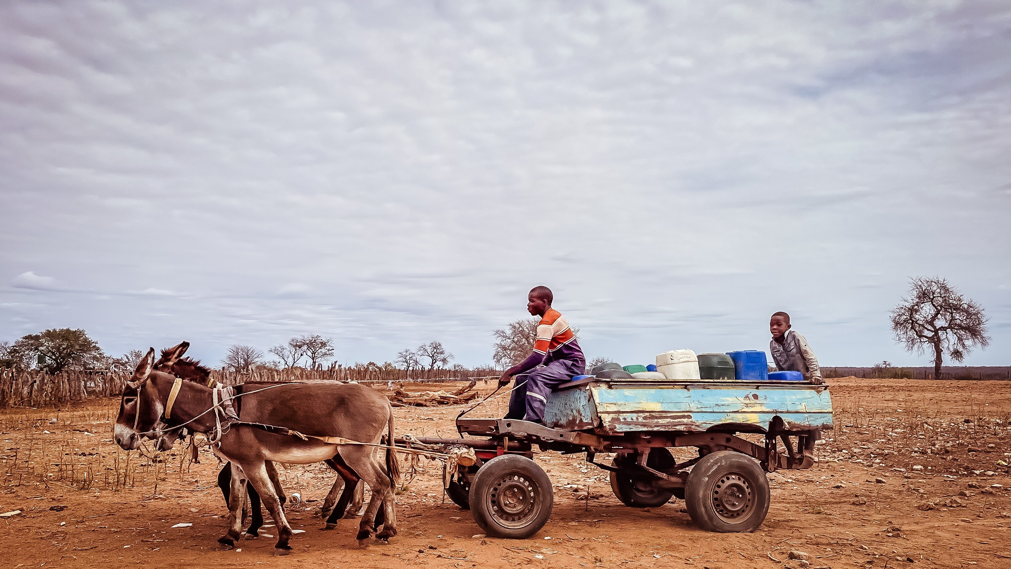 People fetching water