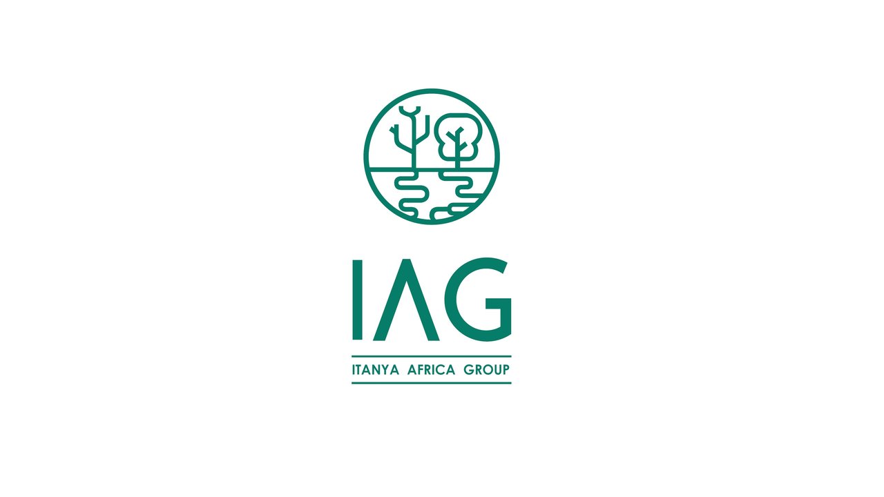 Logo of Itanya Africa Group (IAG) featuring stylized trees and water in a circular design.