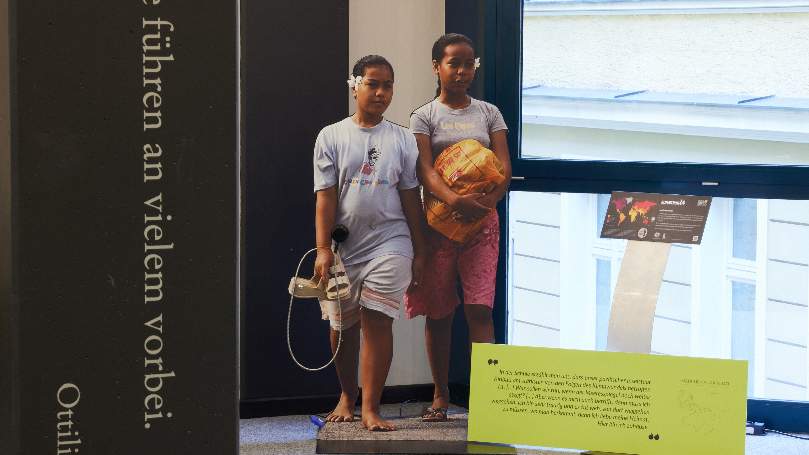 Two girls affected by climate change