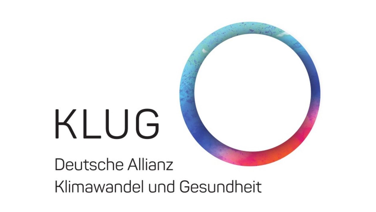 Logo of KLUG, Deutsche Allianz Klimawandel und Gesundheit, featuring a colorful circular design.
