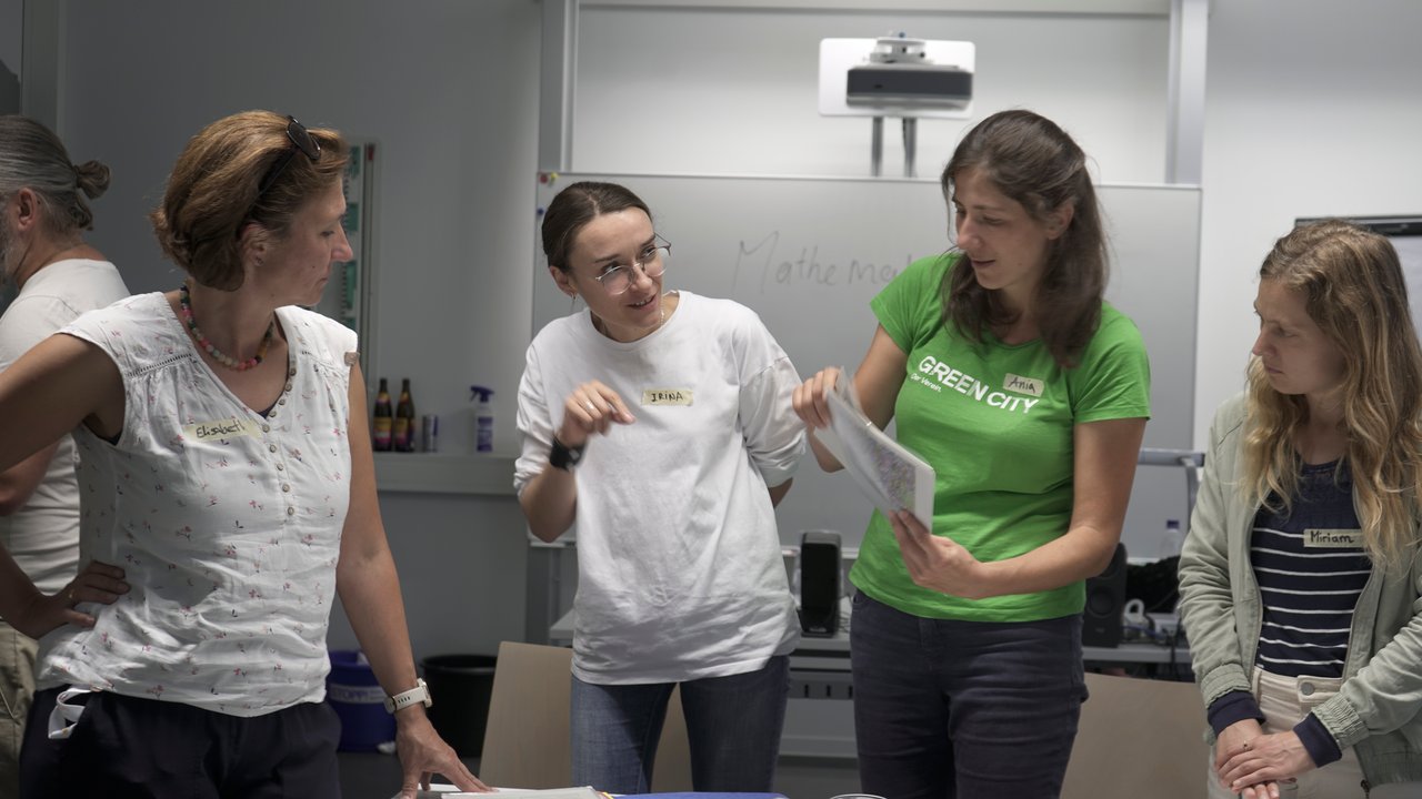 Teachers attending a workshop