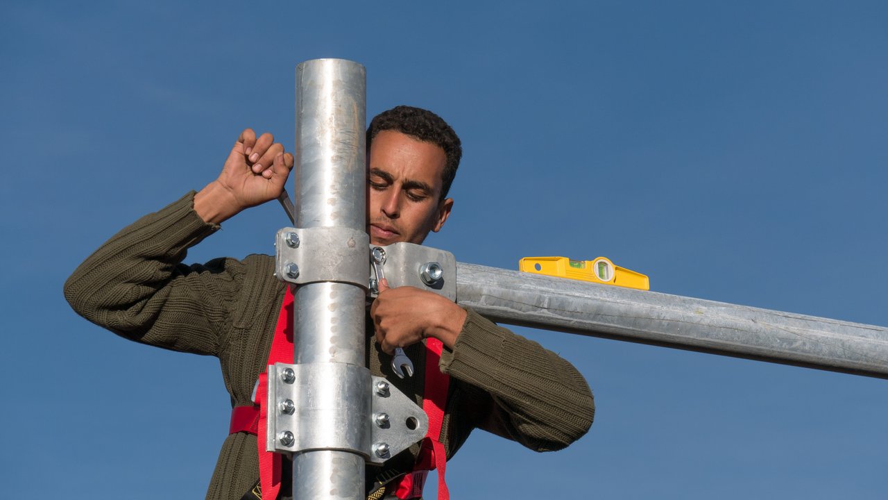 11/17:Mohamad has been working for the Moroccan NGO, Dar Si Hmad, for many years now. He lives in one of the villages below Mount Boutmezguida. His family home is also supplied with fog water.