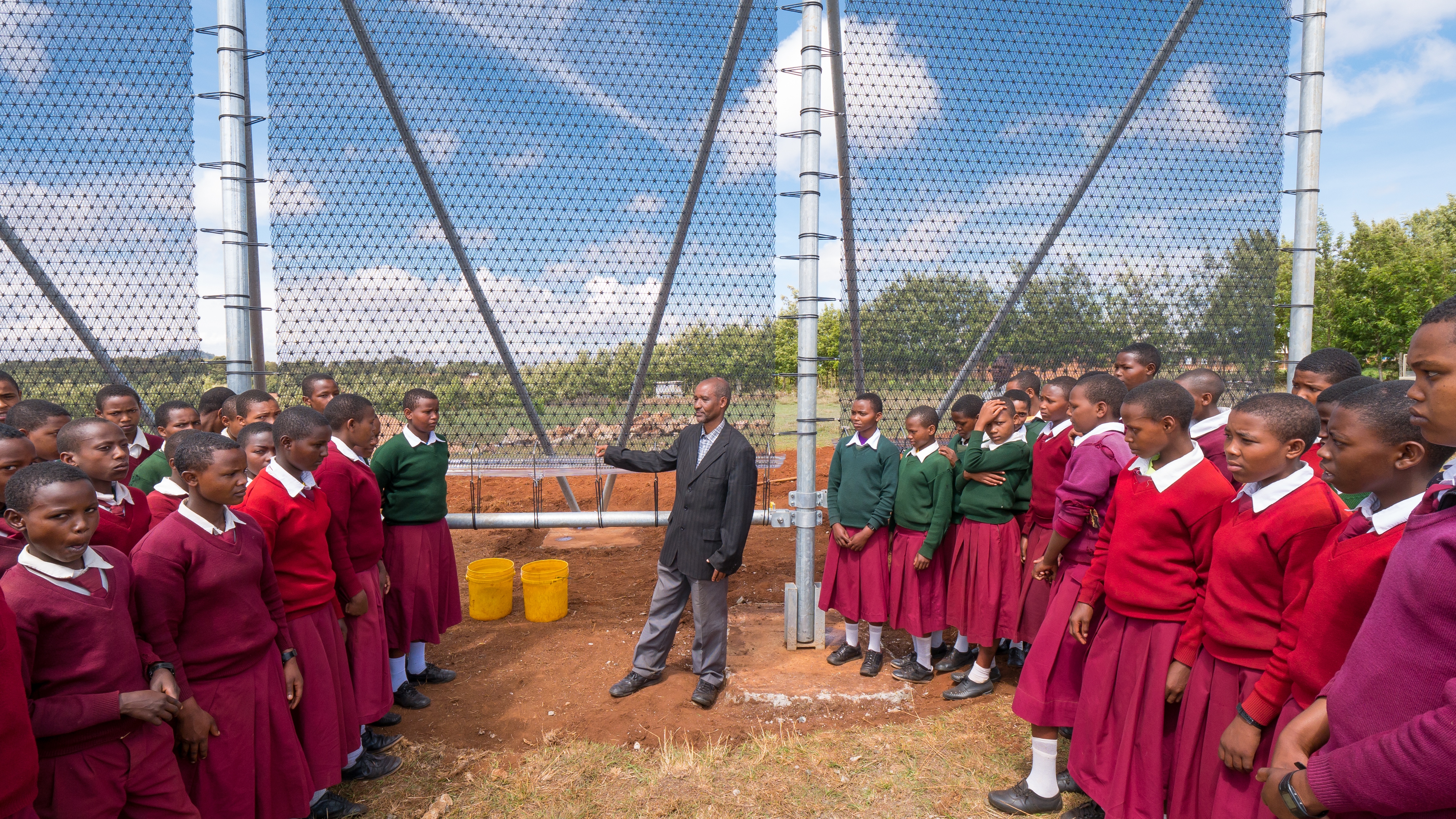 Teams of pupils and teachers will maintain the new nets on their own. Teams of pupils and teachers will maintain the new nets on their own.