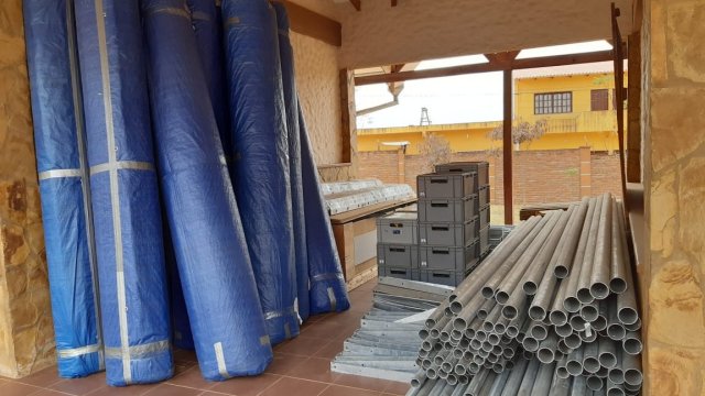 Arrival of the construction materials in Vallegrande