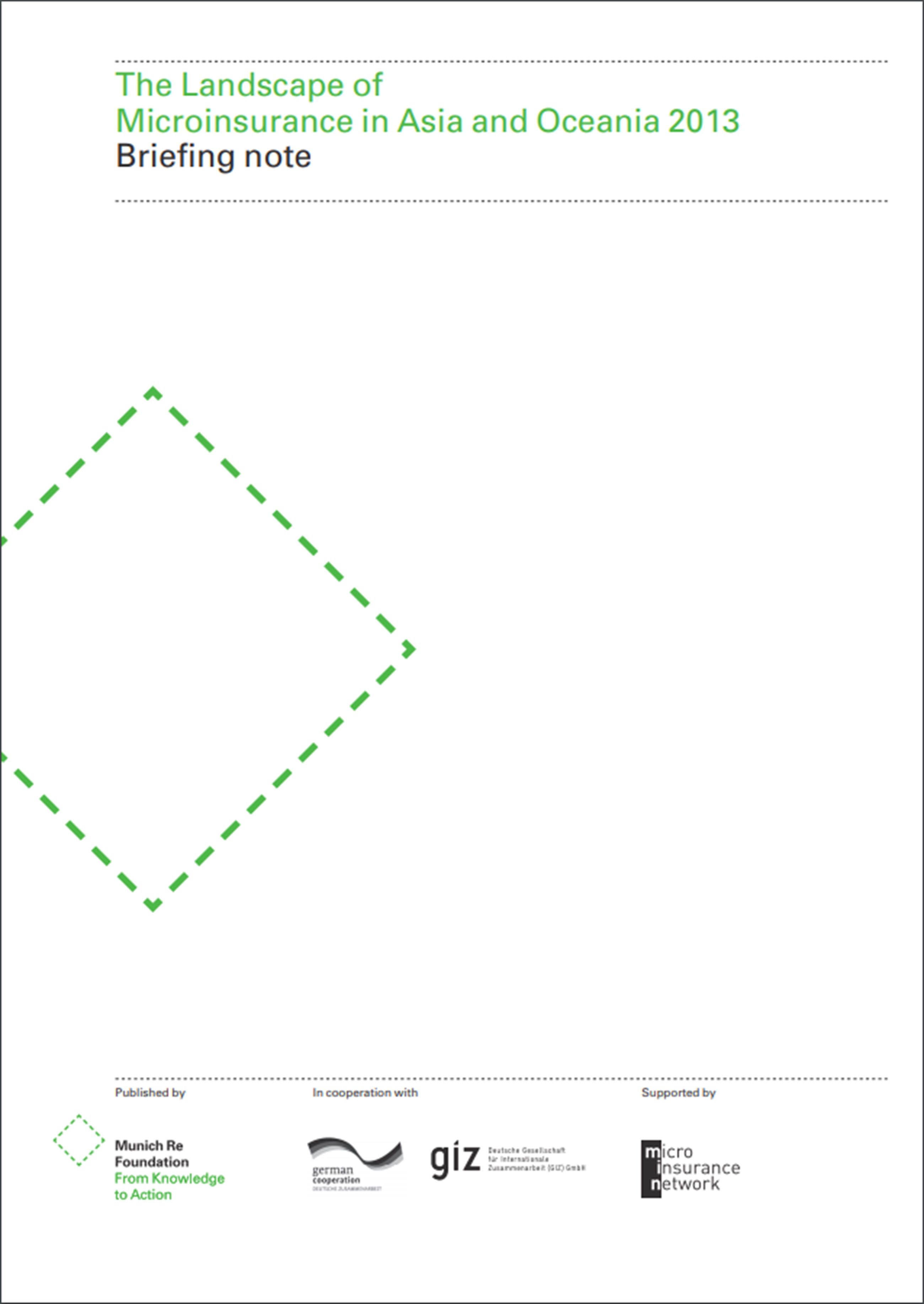 The landscape of microinsurance in Asia and Oceania – A briefing note