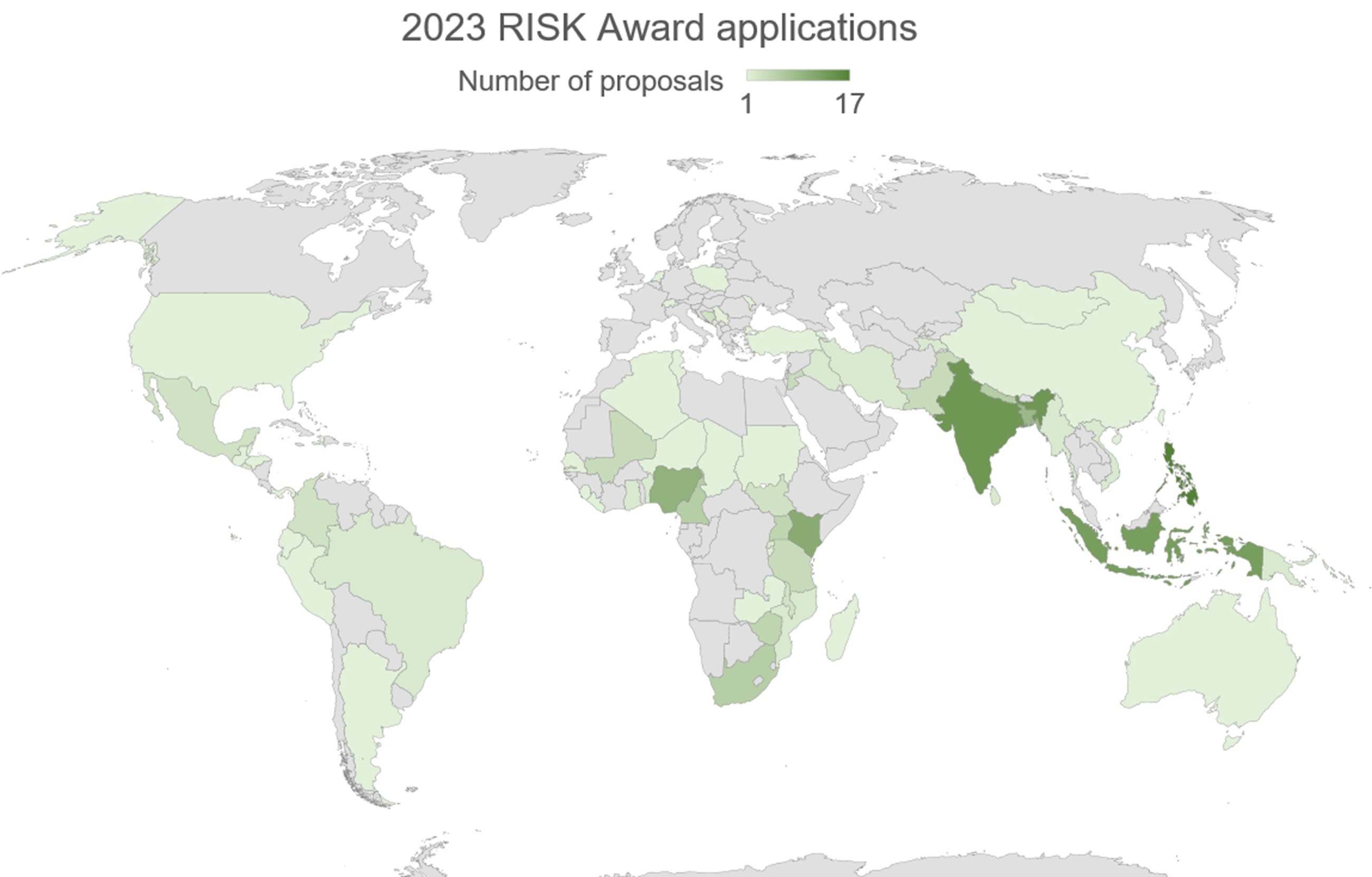 Map Applications RISK Award 2023 by Country Map Applications RISK Award 2023 by Country