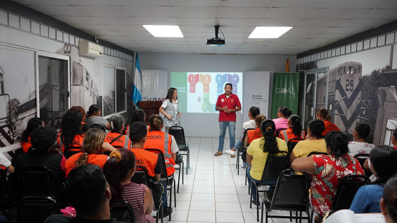 Volunteers attending a workshop