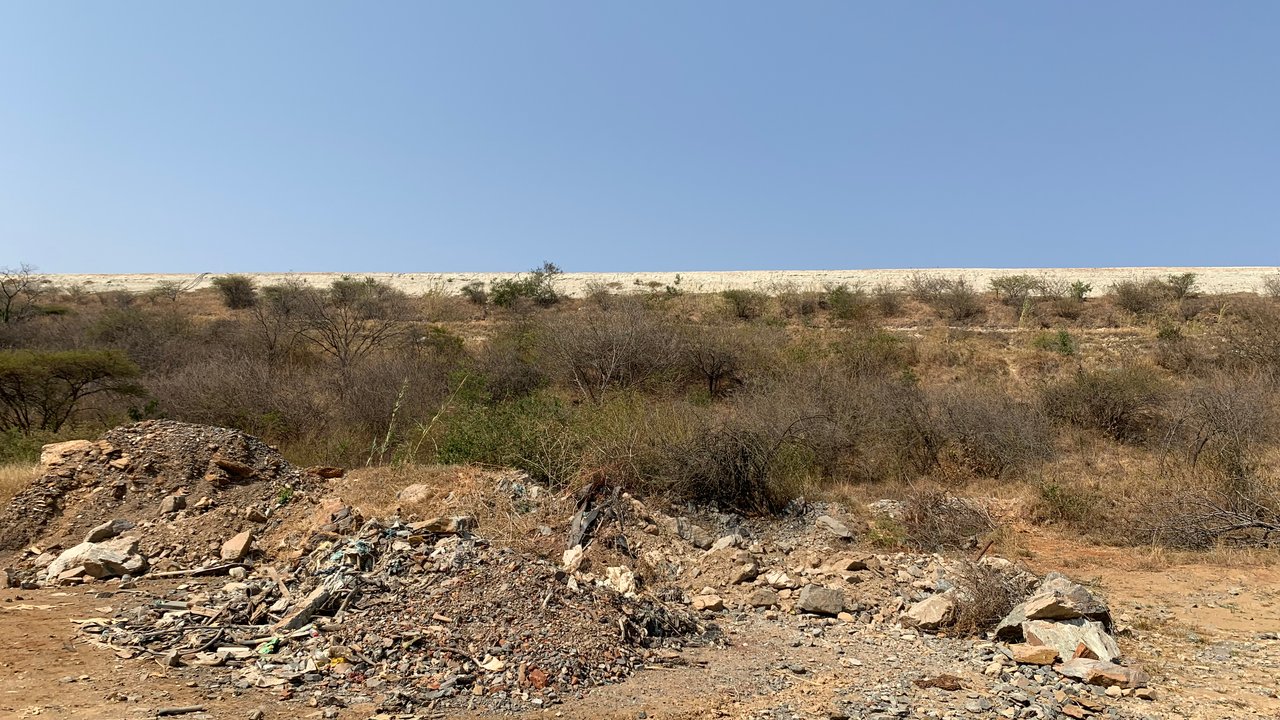 plateau made of overburden from open-cast mining