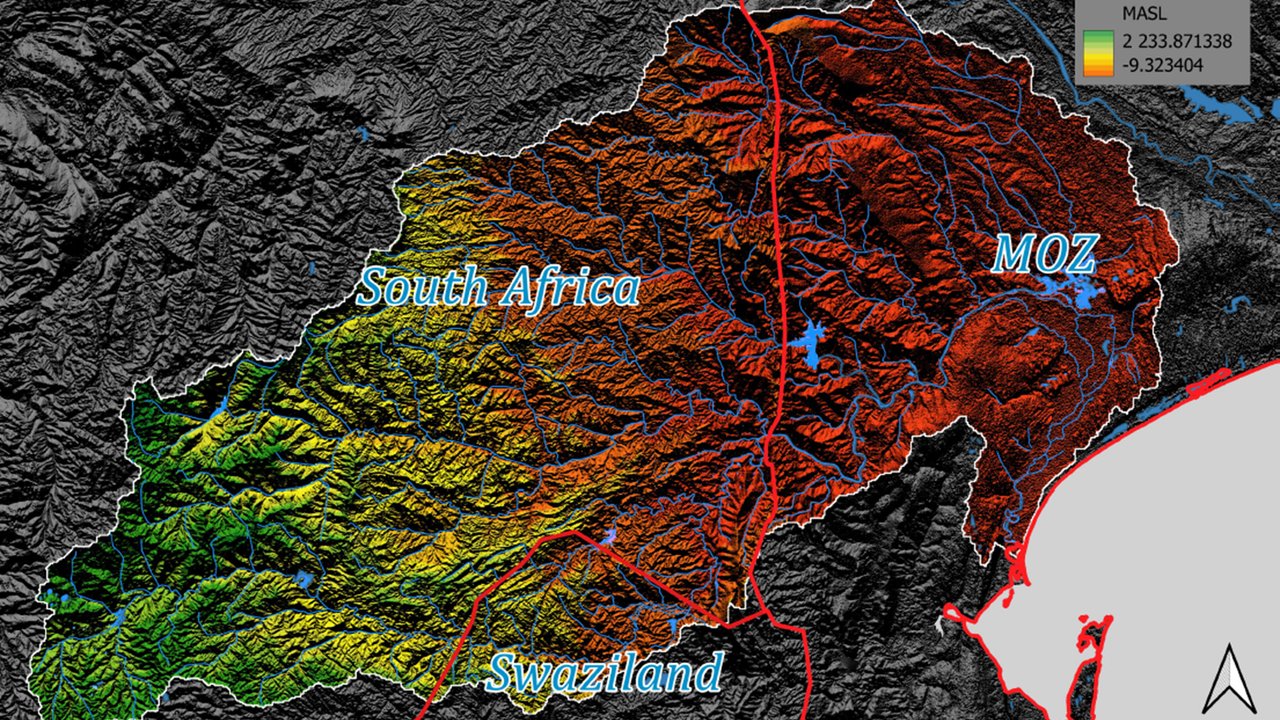 Inkomati River catchment area between South Africa, Swaziland and Mozambique
